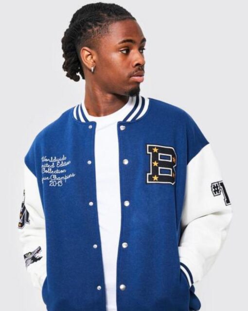 Wolf Sports Rib Varsity Jacket