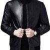 Titans S04 Conner Kent Black Leather Bomber Jacket