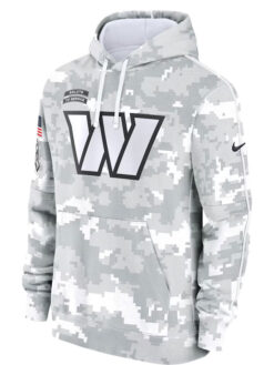 Washington Commanders Salute To Service Camo 2024 Pullover Hoodie