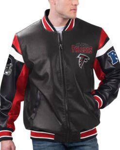 Men’s G-III Sports by Carl Banks Black Atlanta Falcons Full-Zip Varsity Jacket