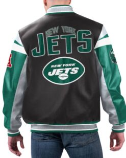 New York Jets G-III Sports by Carl Banks Black Full-Zip Varsity Jacket