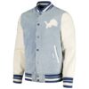 Men’s Pro Standard Denim Detroit Lions Varsity Blues Full-Snap Varsity Jacket