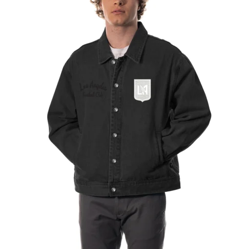 LAFC The Wild Collective Black Denim Full-Zip Jacket