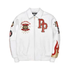 World Famous Pelle Pelle White Leather Jacket