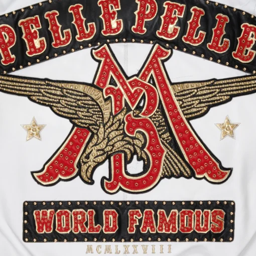 World Famous Pelle Pelle White Leather Jacket