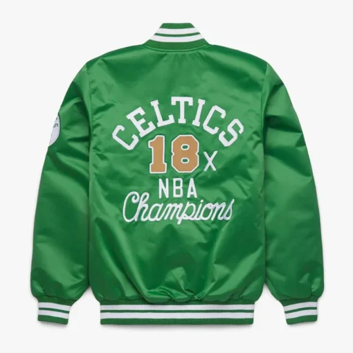 Men Boston Celtics 18x NBA Champions Green Jacket