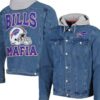 Buffalo Bills Mafia Blue Denim Full-button Hooded Jacket