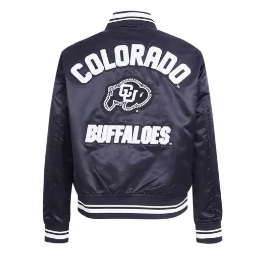 Men Colorado Buffaloes Pearl Navy Satin Jacket Sale