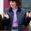 Fiona Love Of The Irish Movie 2025 Shenae Grimes-beech Blue Quilted Jacket