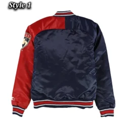 Men Florida Panthers Hometown Varsity Satin Blue Jacket