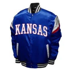 Men Kansas Jayhawks Power Powder Royal Satin Jacket Sale