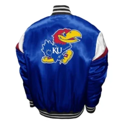 Men Kansas Jayhawks Power Powder Royal Satin Jacket Sale