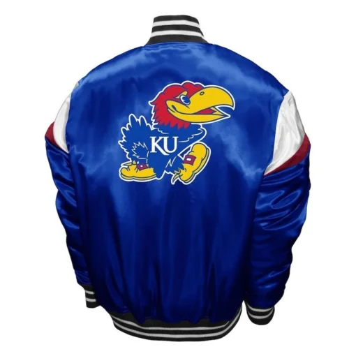 Men Kansas Jayhawks Power Powder Royal Satin Jacket Sale