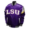 Men LSU Tigers Power Purple Satin Jacket Sale