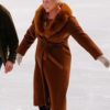 Lainy Newton Kinda Pregnant Movie 2025 Amy Schumer Brown Shearling Wool Coat