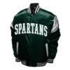 Men Michigan State Spartans Power Green Satin Jacket Sale