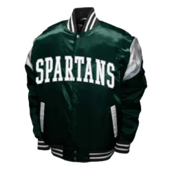 Men Michigan State Spartans Power Green Satin Jacket Sale