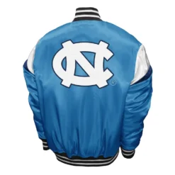  Men North Carolina Tar Heels Power Carolina Blue Satin Jacket Sale