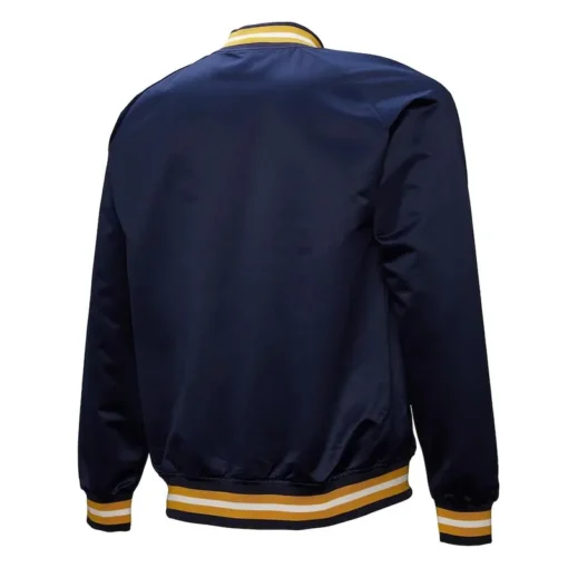 Men Notre Dame Fighting Irish Lightweight Current Logo Navy Satin Jacket Sale