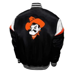 Men Oklahoma State Cowboys Power Black Satin Jacket Sale