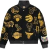 Buy Men Ovo NBA Varsity Patchwork Jacket