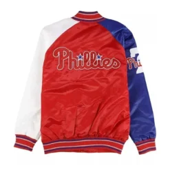 Men Philadelphia Phillies Hometown Varsity Satin Red Jacket