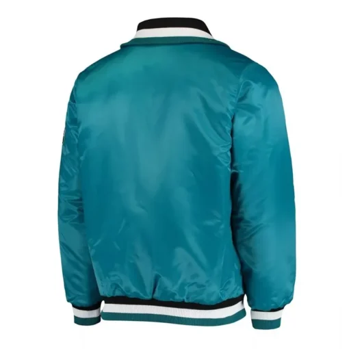 Men San Jose Sharks The Captain II Varsity Satin Green Jacket