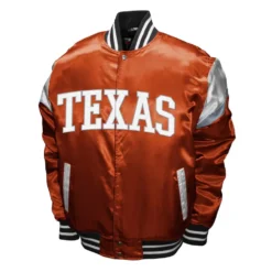 Men Texas Longhorns Power Burnt Orange Satin Jacket Sale