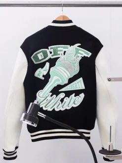 Women WNBA Off White x New York Liberty Varsity Jacket